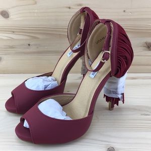 Cape Robbin Layla-HX-1 Red Nubuck Fringe High Heel